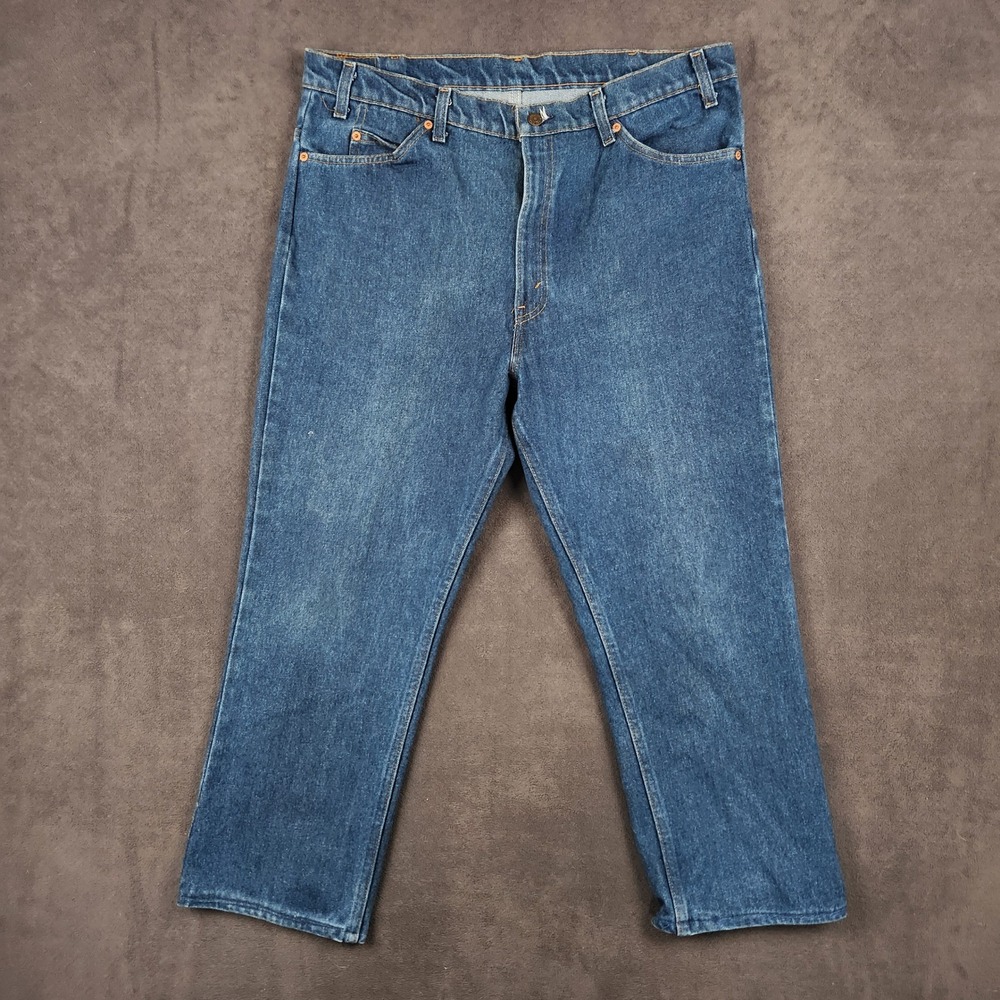 Vintage‎ Levis 509 Orange Tab Jeans Mens 38x26 Blue Straight Leg High Rise Denim